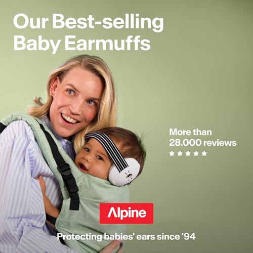 Alpine Muffy Baby Ear Muffs Noise Protection | Toddler Ear Protection | For babies up to 4 years | 24dB Sound Reduction | Baby Hearing Protection | Noise Reduction | Baby Essentials New Mom Gifts - color: Green