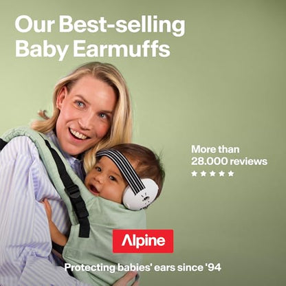 Alpine Muffy Baby Ear Muffs Noise Protection | Toddler Ear Protection | For babies up to 4 years | 24dB Sound Reduction | Baby Hearing Protection | Noise Reduction | Baby Essentials New Mom Gifts - color: Green