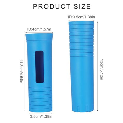 Wireless Microphones Handle Sleeve Rubber Handle Covers for KTV Singers Rubber AntiDrop Protective Covers - color: Blue