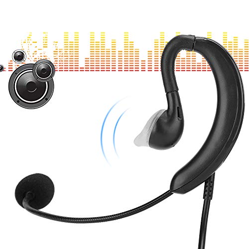 USB Computer Headset with Microphone, Wired Earbuds with Ear Hook and Inline Controls for Laptop PC Gaming Call Center