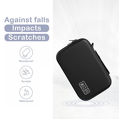 MOSISO Electronic Organizer Travel Case Compatible with MacBook Power Adapter, Compatible with Magic Mouse & Pencil, SD Card, USB Flash Disk with 4 Modular Insert & 2 Cable Tie & Snap Hook, Black - color: Black