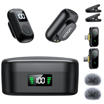 occiam Mini Lavalier Microphone for iPhone & Android Wireless Microphone