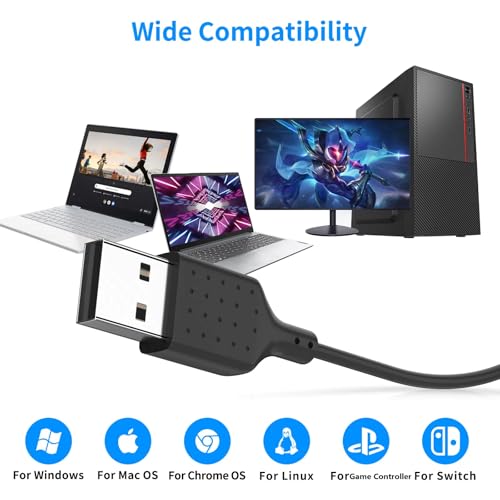 USB Earbuds for PC,Headphones with Microphone for Computer,Black - color: Black