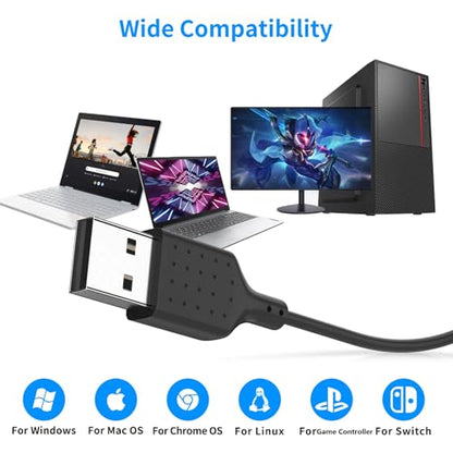 USB Earbuds for PC,Headphones with Microphone for Computer,Black - color: Black