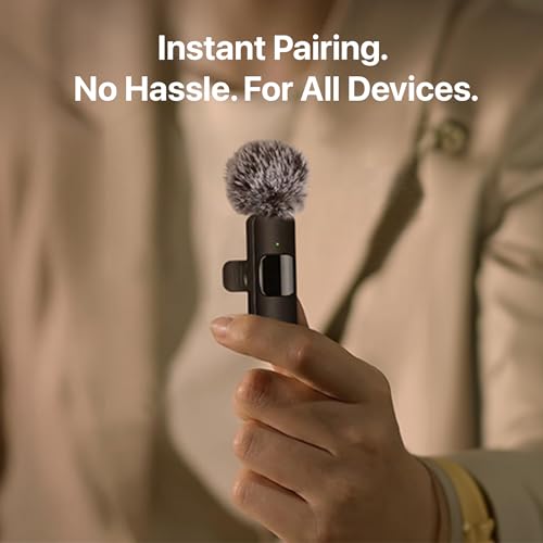 Mini Mic Pro (Latest Model – #1 Microphone for iPhone & Android, Wireless Mini Microphone, Clear Voice, Noise Cancelling, Lavalier Mic for TikTok, YouTube & Interviews (iPhone 14 & Below) - style: Lightning Only (iPhone 14 & Older)