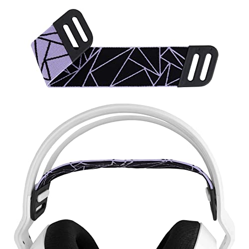 Geekria Mesh Fabric Headband Pad Compatible with Logitech G733, G335, G535 Headphones, Replacement Band Repair Part (Black/Purple) - color: Black / Purple