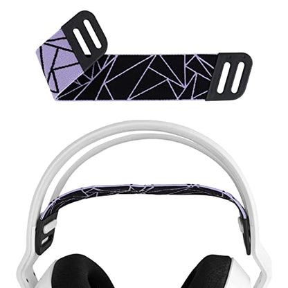 Geekria Mesh Fabric Headband Pad Compatible with Logitech G733, G335, G535 Headphones, Replacement Band Repair Part (Black/Purple) - color: Black / Purple