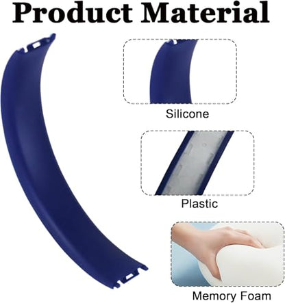 Headband & Hinge & Cushion Pad for Beats Studio Pro Headphone,Navy | Durable Replacement Headband,Studio Pro Parts Accessories Repair Kit Set ,As Same As The OEM - color: Navy