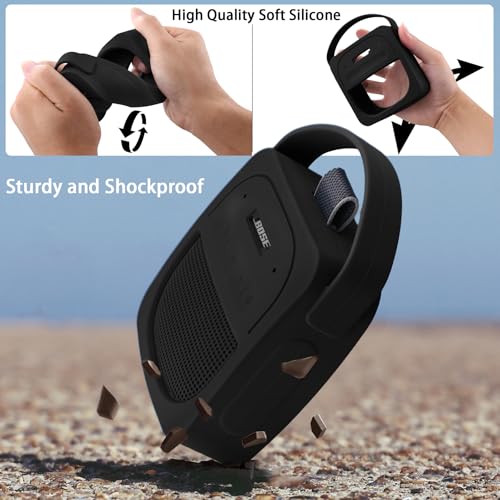 for Bose New SoundLink Micro 2nd Gen Portable Speaker Silicone Case,Black - color: Black Case