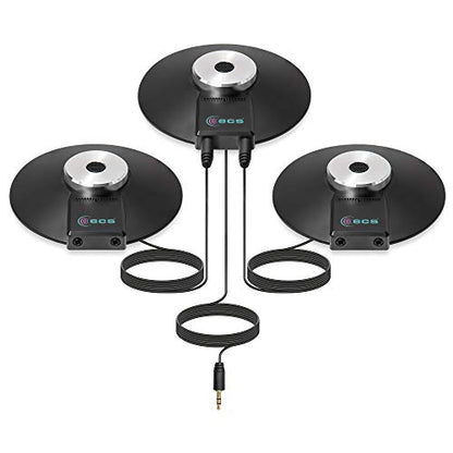 ECS WordForum 3.5mm TRS 360° Omnidirectional Stereo Conference Microphone for PC - with Daisy Chain Option, Condenser Mic for Teleconferencing - 3 Pack - size: 3 Pack - WordForum 3.5mm