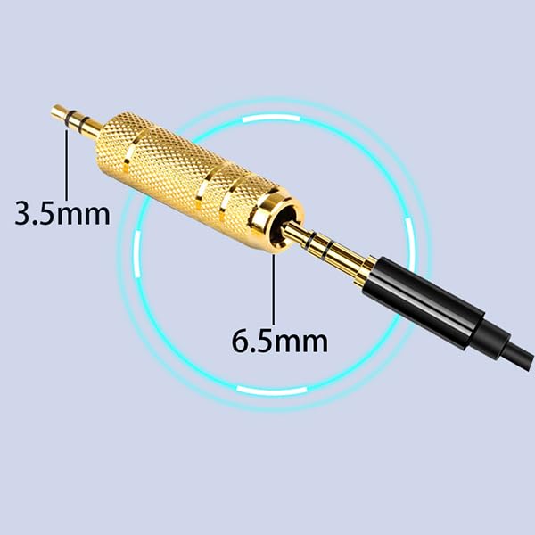 Headphone Adapter 6.35mm Male to 3.5mm Female Stereo Audio Aux Adapter 3.5mm to 1/4 Adapter Headphone Jack Adapter for Guitar Amplifier, Headphone, 4 Pack