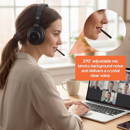 Spracht Blues Combo BT/USB Wireless Headphones for Working Professionals, Comfortable PC Headset, 40 Hour Battery Life, USB and Bluetooth Headset with Noise Cancelling Microphone for Work (Dual Ear) - style: Dual Ear