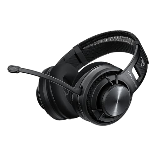 Turtle Beach Atlas Air Wireless Open-Back Headset for PC, PS5, PS4, Mobile | PlayStation, 24-Bit High-Fidelity Audio, Adjustable Mic, Rechargeable 50-Hr Battery, Memory Foam Cushions, Lightweight, Black