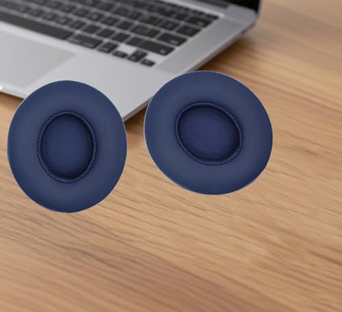 Headphone Replacement Ear Pad Cover Compatible with Beats by Dre Solo3 Solo2 Wired Wireless Headphones Protein Leather Memory Foam Headphone Cushion Ear Muffs-College Blue - color: college blue
