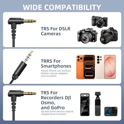 Universal Mic for Camera, Portable Condenser Microphone with Stand