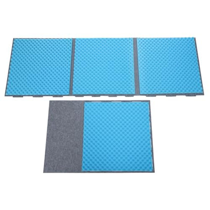 Desktop Soundproof Cover, 80x80cm Portable Vocal Isolation Booth with Acoustic Foam, Microphone Isolation Booth Cube, Noise Reducing Shield for Microphone, Streaming, and Office Privacy (Blue) - color: Blue