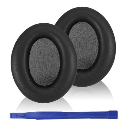 Adhiper XM3 Replacement Ear Pads for Sony WH-1000XM3 Headphones - Black | Soft Protein Leather & High-Density Memory Foam Earpads for Sony WH1000XM3, with Buckle & Install Tool, Easy to Install