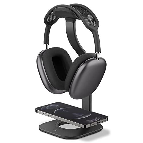 Spigen Premium Aluminum Headphone Stand for AirPods Max 1/2 (2020/2026) | Universal Compatibility for AirPods Max, Sonos Ace, Bose, Beats, Sony, PlayStation, etc [Charger Not Included] - Space Gray - color: Space Gray