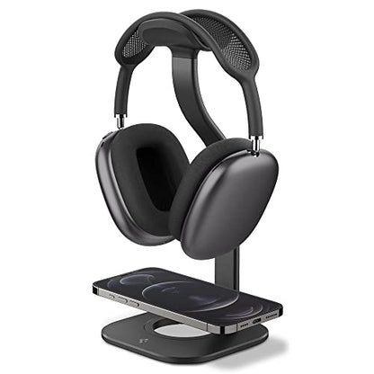 Spigen Premium Aluminum Headphone Stand for AirPods Max 1/2 (2020/2026) | Universal Compatibility for AirPods Max, Sonos Ace, Bose, Beats, Sony, PlayStation, etc [Charger Not Included] - Space Gray - color: Space Gray