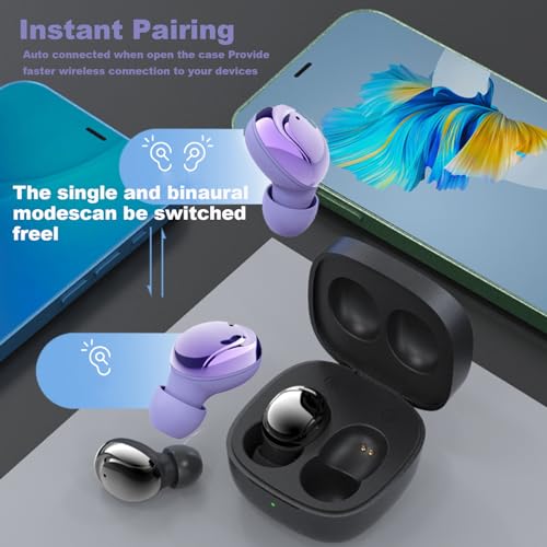 Xmenha Xy30 Mini Wireless Silver Bluetooth Earbuds for Small Ears, Invisible, Lightweight, Water Resistant, Sports & Exercise - color: Silver