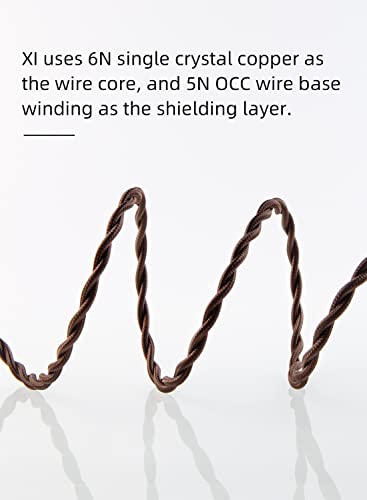 keephifi Earphone Upgraded Cable CCZ【XI】 6N Single Cystal Copper Replacement Headsets Wire CCZ Plume Standard Cable for BLON KZ TRN TIN Audio Cable (MMCX 2.5MM, Brown) - size: MMCX 2.5MM
