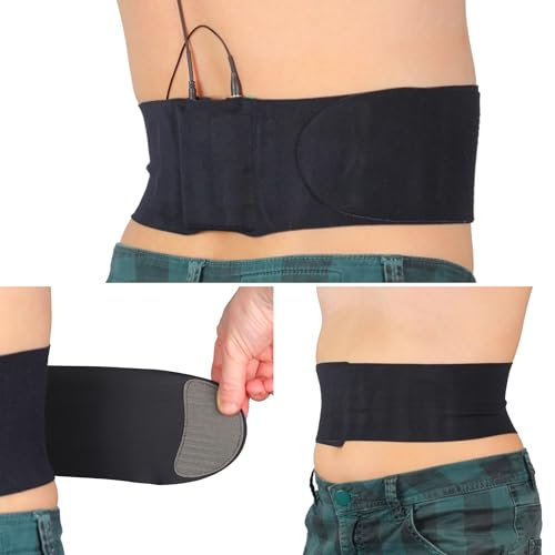 URSA Waist Strap - Medium Waist, Big Pouch (Black) | Ultra Slim, Breathable & Stretchy Microphone Transmitter Straps, Compatible with Most Transmitter/Receivers - color: Black, size: Medium Waist - Big Pouch