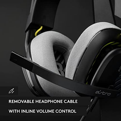Astro A10 Gaming Headset Gen 2 Wired Headset - Over-Ear Gaming Headphones with flip-to-Mute Microphone, 32 mm Drivers, PlayStation 5, PlayStation 4, Nintendo Switch, PC, Mac - Black - Bulk Packaging