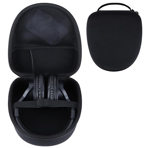 Case for Audio-Technica ATH-M50X ATH-M20X Studio Headphones | Hard Shell Shockproof, Portable Headphone Storage, Mesh Bag Organizer, Lightweight Travel - color: Black Case