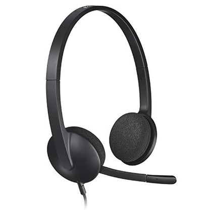 Logitech USB Headset H340, Stereo, USB Headset for Windows and Mac - Black & C270 Desktop or Laptop Webcam, HD 720p Widescreen for Video Calling and Recording