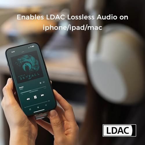 Questyle QCC Dongle Pro [MFi Certified] USB-C Bluetooth 5.4 Audio Adapter | Low Latency Bluetooth Dongle with LDAC,aptX Lossless&aptX-Adaptive,Wireless Lossless Transmitter for PC/Headphones/for PS5