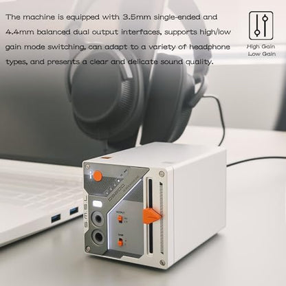 SMSL DS200 Headphone Amp DAC Bluetooth 5.1 Dual CS43131 Chip DAC Amp 3.5mm/4.4mm Balanced HP MQA/MQA-CD Full Decoder XMOS XU-316 32bit/768kHz DSD256 USB/BT/Optical/Coaxial Input for PC Home Audio DAC | Bluetooth 5.1 MQA MQA-CD 3.5mm&4.4mm Balanced HP 32bi
