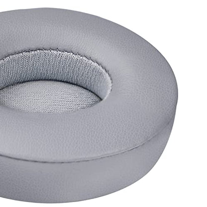 SoloWIT Earpads Cushions Replacement for Beats Solo 2 & Solo 3 Wireless On-Ear Headphones, Solo2 Solo3 Ear Pads with Soft Protein Leather, Added Thickness - Grey - color: Grey