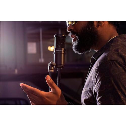 Zoom ZDM-1 Dynamic Podcast Microphone Bundle with On-Stage MS7701B Euro Boom Tripod Stand and 20-Foot XLR Cable — No Phantom Power, XLR Studio Mic for Podcasting, Streaming, Voice Over