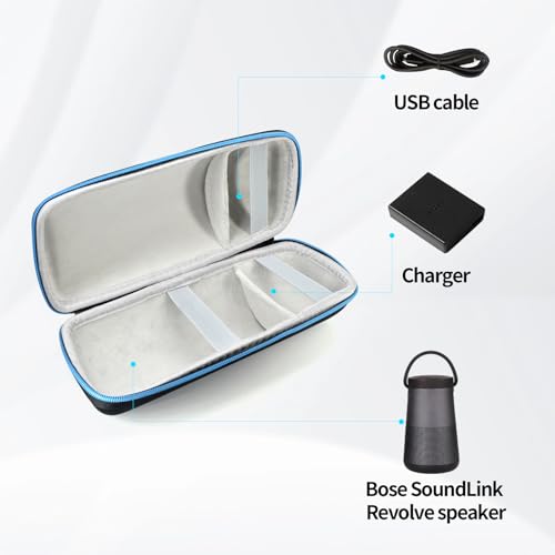 Hard Carrying Case for Bose SoundLink Revolve Speaker Storage Bag Case(Black)