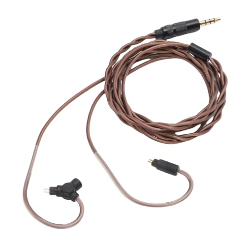 2 Pin 0.78mm IEM Replacement Cable with Mic | OFC Detachable Earbud Wire for ZSN ZST ZS10 ES4 ZSR ED16 ZS5 ZS6 BA10 AS10, 3.5mm Gold Plated Plug