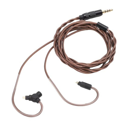 2 Pin 0.78mm IEM Replacement Cable with Mic | OFC Detachable Earbud Wire for ZSN ZST ZS10 ES4 ZSR ED16 ZS5 ZS6 BA10 AS10, 3.5mm Gold Plated Plug