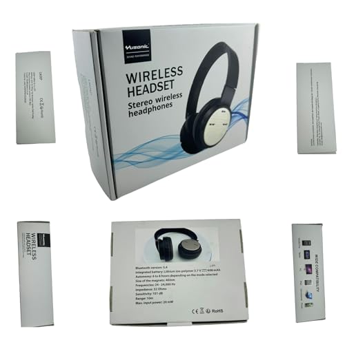 BS660 Bluetooth Headphones, 40mm Deep Bass Over Ear Wireless Headset with Bluetooth 5.3, Invisible Touch Control, 400Mha Battery, Foldable Comfort Earpads with Portable Carry Case for Travel - color: Black