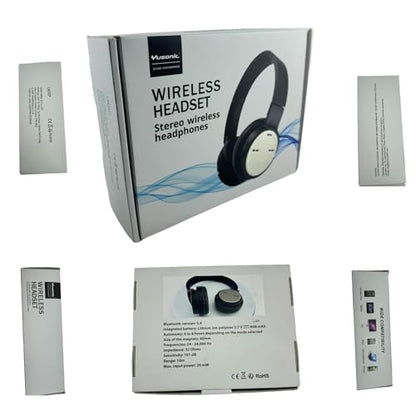 BS660 Bluetooth Headphones, 40mm Deep Bass Over Ear Wireless Headset with Bluetooth 5.3, Invisible Touch Control, 400Mha Battery, Foldable Comfort Earpads with Portable Carry Case for Travel - color: Black