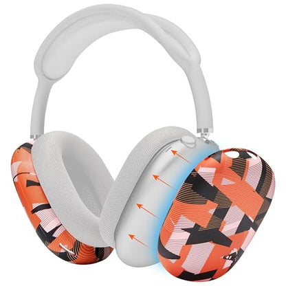 WC ShellZ Max - Protective Shell Covers for AirPods Max 1 & 2 | Made by Wicked Cushions | Made with Premium Silicone | Orange Prism - color: Orange Prism