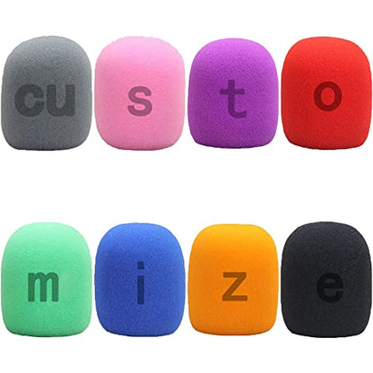 custom microphone cover Windshield foam cover microphone isolation shield Anchor Interview Headphones Windproof (round) - size: round