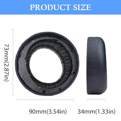 Adhiper Replacement Ear Pads for Sony PlayStation 5 Pulse PS5 3D Headset,PS5 Protein Leather Ear Cushions,Securely Memory Foam Headset Earpads(Black - color: Black
