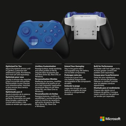 Xbox Elite Series 2 Core Wireless Gaming Controller – Blue Series X|S, One, Windows PC, Android, and iOS - color: Blue