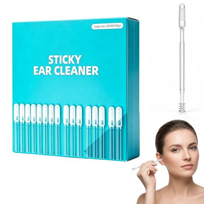 2026 New Reusable Sticky Ear Cleaning Stick, 24 Pcs Ear Wax Removal Tools, Gentle Adhesive Ear Pick for Ear Wax Cleaning, Home Personal Care Kit (24pc) - color: 24pc