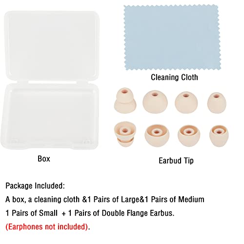 Silicone Earbud Replacement Tips Compatible with Powerbeats Pro Beats Wireless Earphone Headphones,4 Pairs Replacement Earbuds Cap - color: Ivory