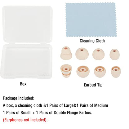 Silicone Earbud Replacement Tips Compatible with Powerbeats Pro Beats Wireless Earphone Headphones,4 Pairs Replacement Earbuds Cap - color: Ivory
