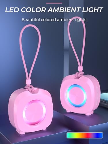 PEICHENG Speaker, Small Portable Bluetooth Wireless IPX5 Waterproof Shower Speaker,Loud Stereo Sound Deep Bass,TWS Paire, RGB Lights,Long Playtime for Outdoor Party, Great Gift,1PC(Pink) - color: Pink