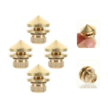 MERRYHAPY 4pcs Pure Copper Speaker Spikes for Turntable Base Isolation Speaker Pads for Studio Monitors Vibration Reduction