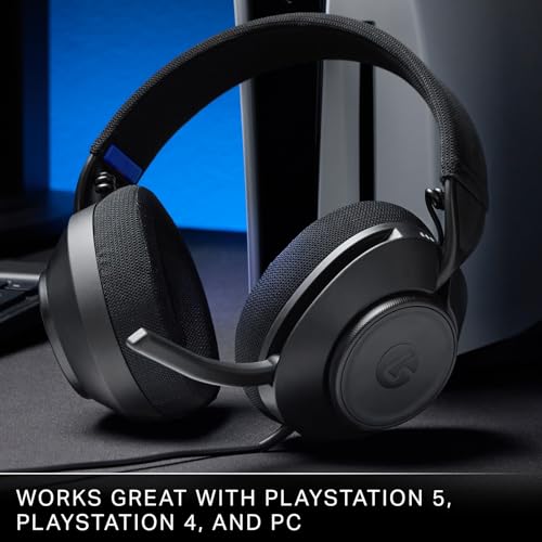 PowerA LucidSound LS10P Gen 2 Wired Gaming Headset for PlayStation - Black, Quick-Access Audio Controls, Designed for Comfort, Premium Audio, flip-to-Mute Boom mic, PC Compatible - style: Black