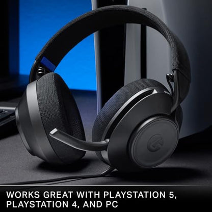 PowerA LucidSound LS10P Gen 2 Wired Gaming Headset for PlayStation - Black, Quick-Access Audio Controls, Designed for Comfort, Premium Audio, flip-to-Mute Boom mic, PC Compatible - style: Black