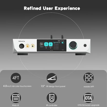 Luxsin X9 Desktop DAC & Headphone Amplifier, AK4191+AK4499EX, HP-EQ, Crossfeed, DSD512 PCM 768kHz/32Bit, APP/Web UI Wireless Control, with Remote Controller